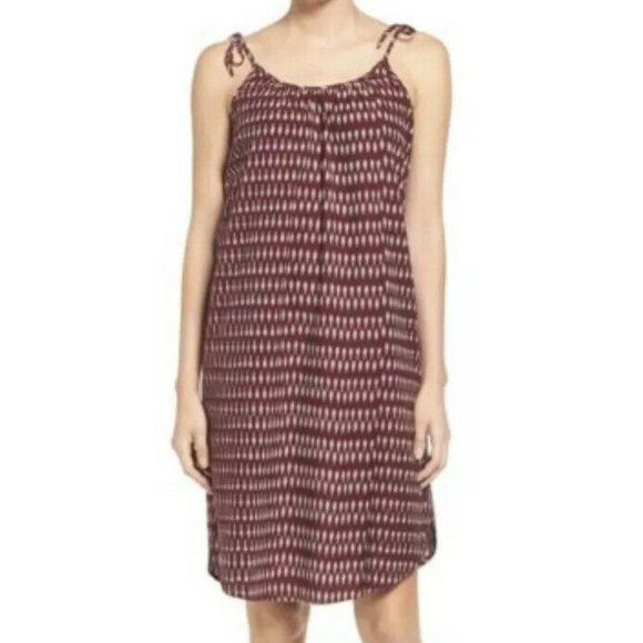 Madewell Dresses & Skirts - Madewell Purple Tie Strap Ikat Print Shift Dress